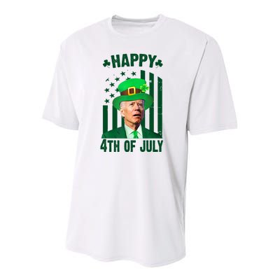 Happy 4th Of July Funny Biden St Patrick's Day Holiday Youth Performance Sprint T-Shirt