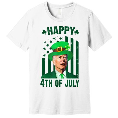 Happy 4th Of July Funny Biden St Patrick's Day Holiday Premium T-Shirt