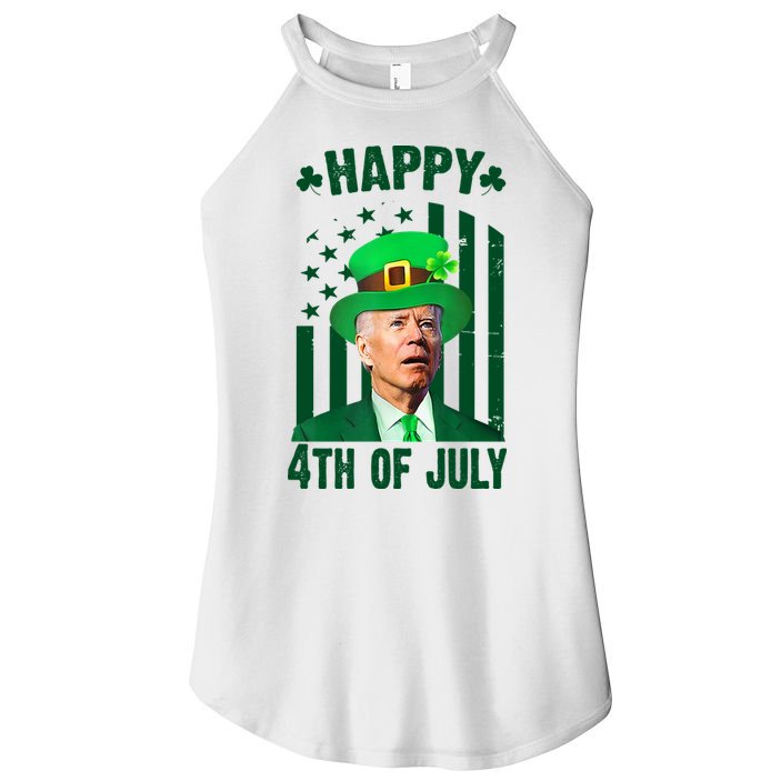 Happy 4th Of July Funny Biden St Patrick's Day Holiday Women's Perfect Tri Rocker Tank