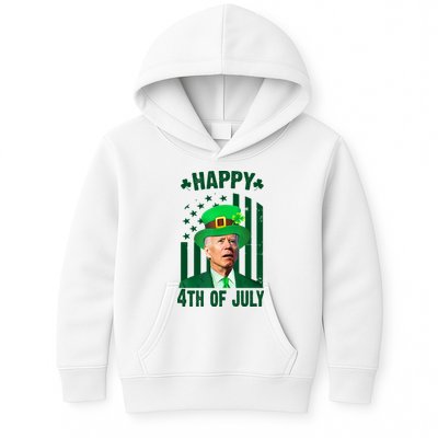 Happy 4th Of July Funny Biden St Patrick's Day Holiday Kids Hoodie