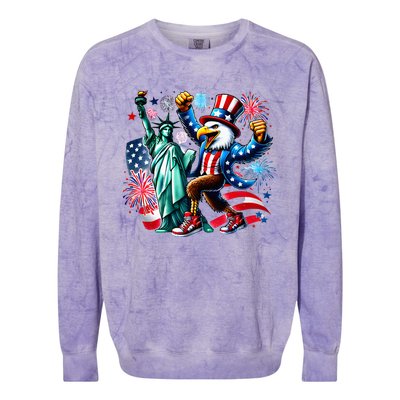 Happy 4th Of July Party Colorblast Crewneck Sweatshirt