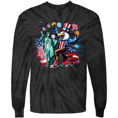 Happy 4th Of July Party Tie-Dye Long Sleeve Shirt