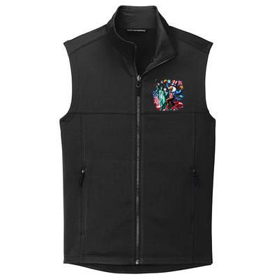 Happy 4th Of July Party Collective Smooth Fleece Vest