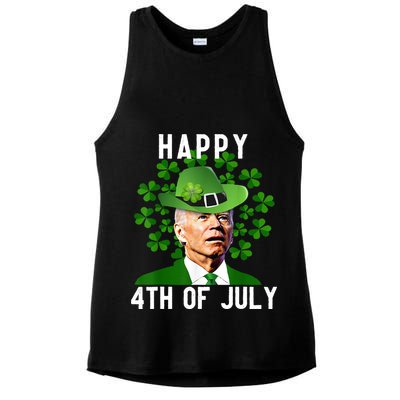 Happy 4th Of July Joe Biden St Patrick's Day Ladies PosiCharge Tri-Blend Wicking Tank