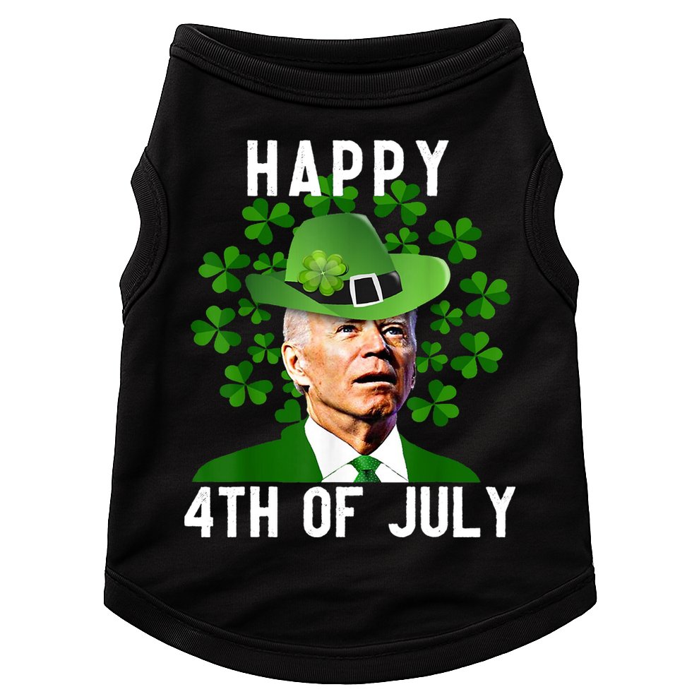 Happy 4th Of July Joe Biden St Patrick's Day Doggie Tank