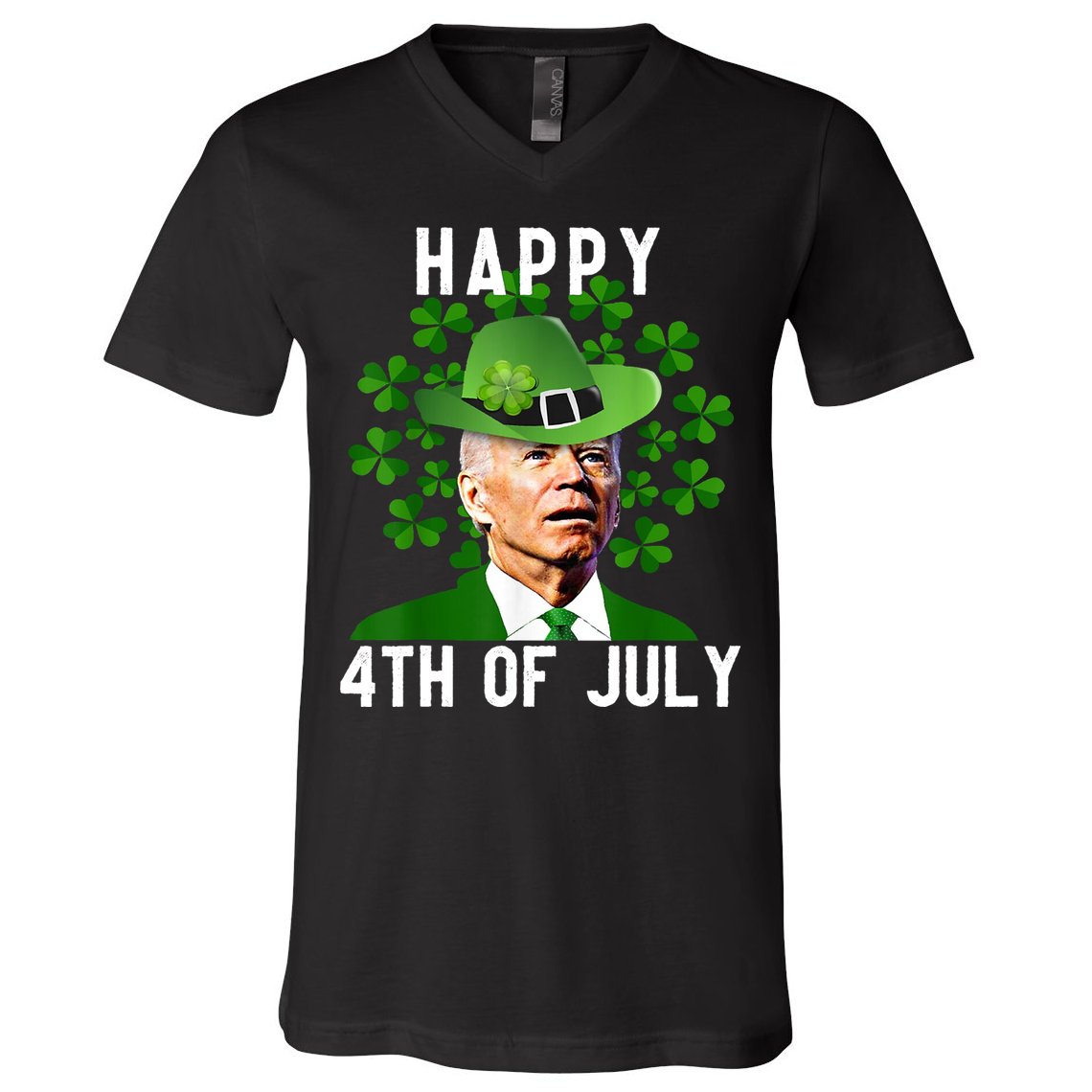 Happy 4th Of July Joe Biden St Patrick's Day V-Neck T-Shirt