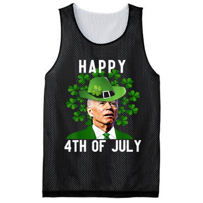 Happy 4th Of July Joe Biden St Patrick's Day Mesh Reversible Basketball Jersey Tank