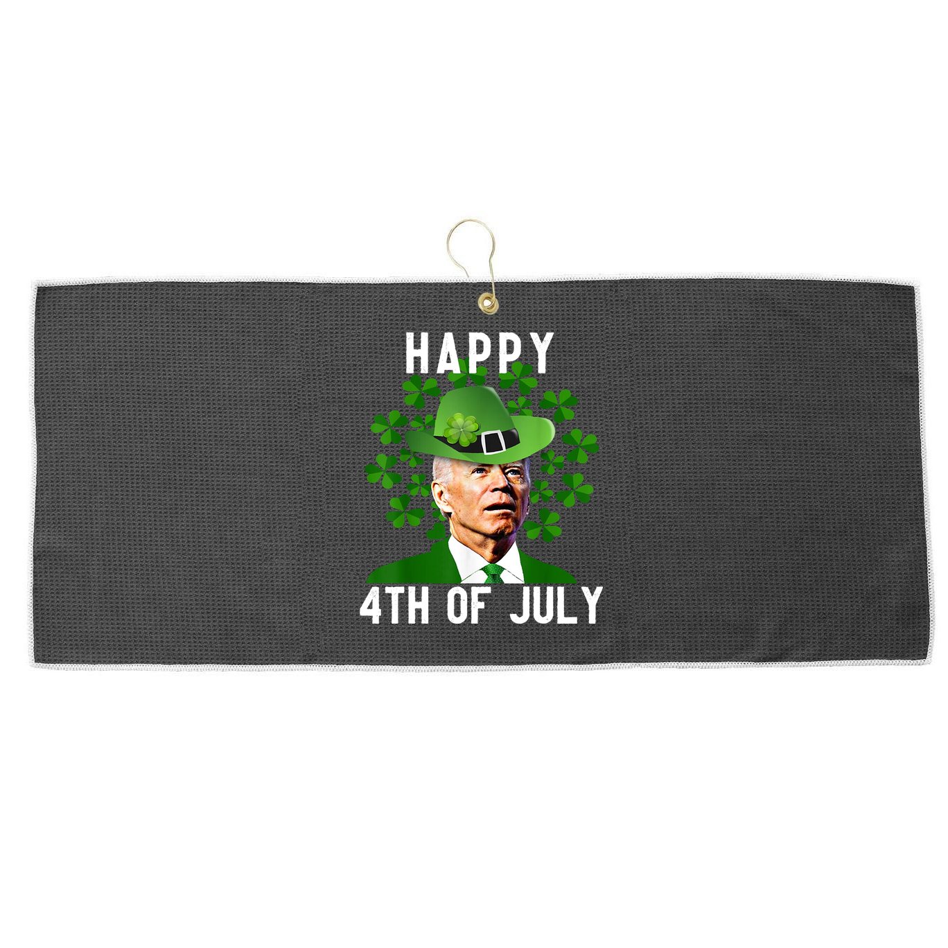 Happy 4th Of July Joe Biden St Patrick's Day Large Microfiber Waffle Golf Towel