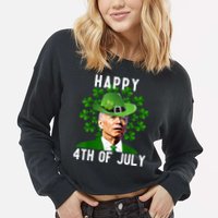 Happy 4th Of July Joe Biden St Patrick's Day Cropped Pullover Crew