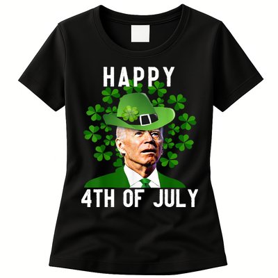 Happy 4th Of July Joe Biden St Patrick's Day Womens T-Shirt