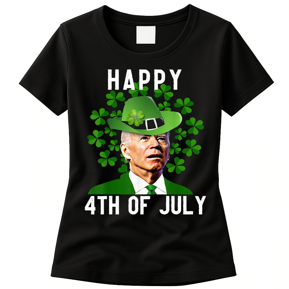 Happy 4th Of July Joe Biden St Patrick's Day Womens T-Shirt