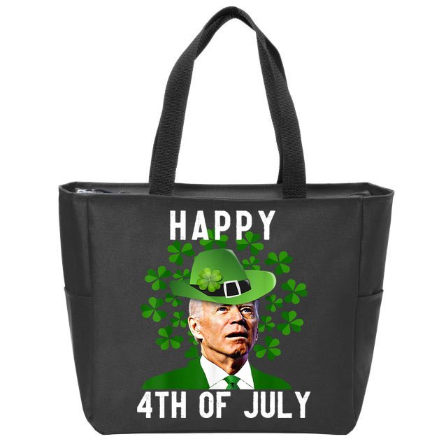 Happy 4th Of July Joe Biden St Patrick's Day Zip Tote Bag