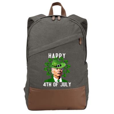 Happy 4th Of July Joe Biden St Patrick's Day Cotton Canvas Backpack