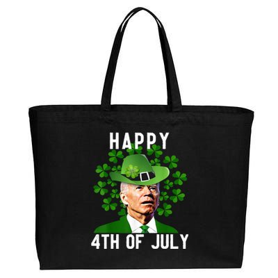 Happy 4th Of July Joe Biden St Patrick's Day Cotton Canvas Jumbo Tote