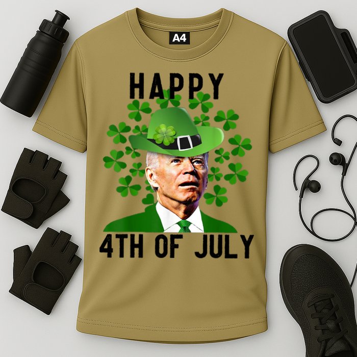 Happy 4th Of July Joe Biden St Patrick's Day Cooling Performance Crew T-Shirt