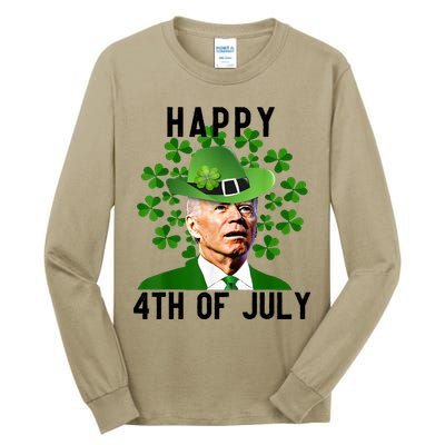 Happy 4th Of July Joe Biden St Patrick's Day Tall Long Sleeve T-Shirt