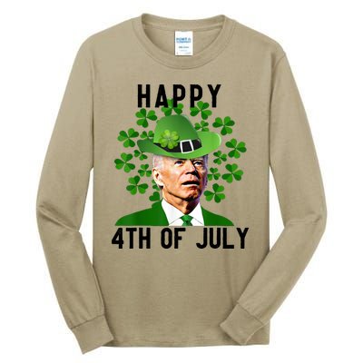 Happy 4th Of July Joe Biden St Patrick's Day Tall Long Sleeve T-Shirt