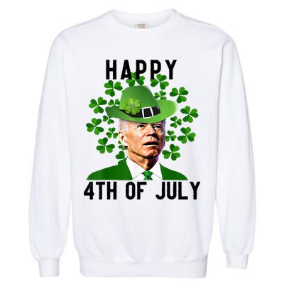 Happy 4th Of July Joe Biden St Patrick's Day Garment-Dyed Sweatshirt