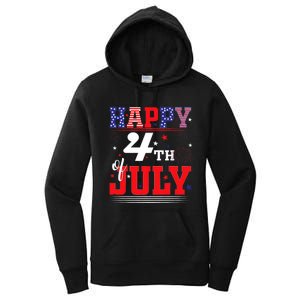 Happy 4th Of July Us Fireworks Illuminate The Sky Women's Pullover Hoodie