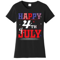 Happy 4th Of July Us Fireworks Illuminate The Sky Women's T-Shirt