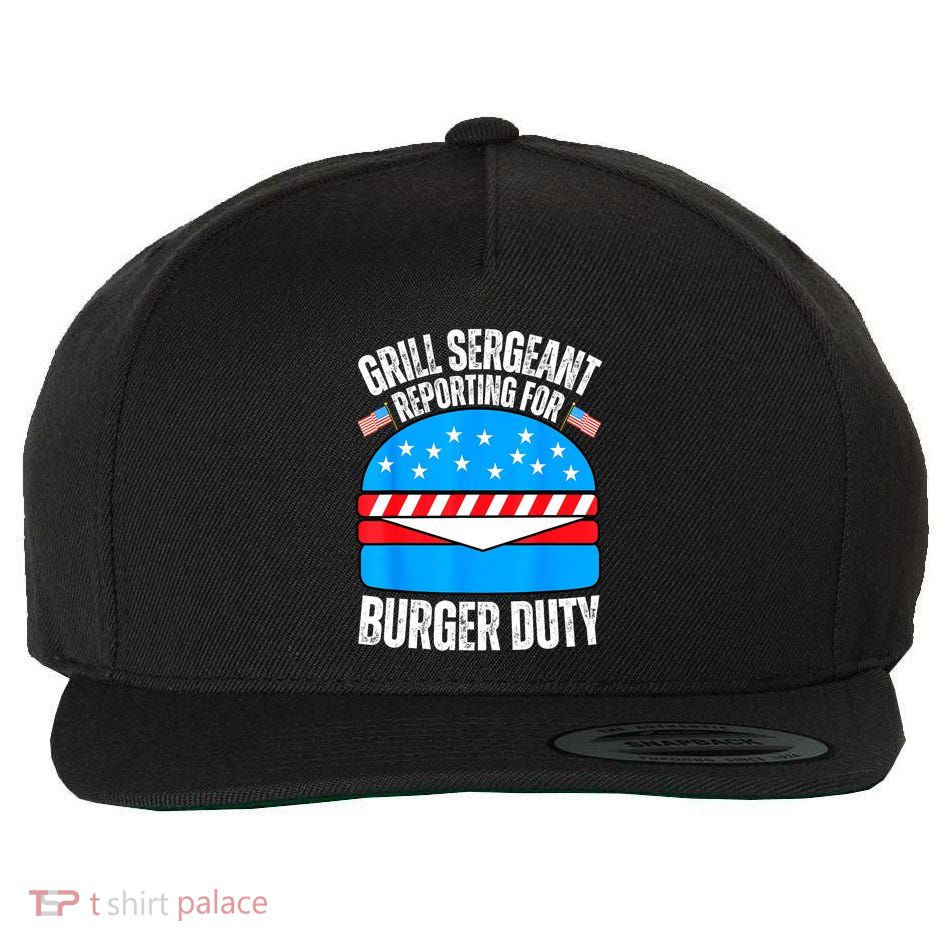 Happy 4th Of July Funny Burger Lovers American Usa Flag Gift Wool Snapback Cap