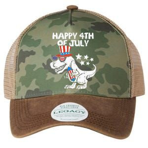 Happy 4th Of July T Rex Dino Dinosaur Baby Legacy Tie Dye Trucker Hat