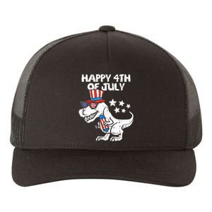 Happy 4th Of July T Rex Dino Dinosaur Baby Yupoong Adult 5-Panel Trucker Hat