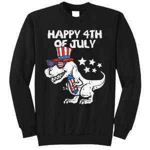 Happy 4th Of July T Rex Dino Dinosaur Baby Tall Sweatshirt