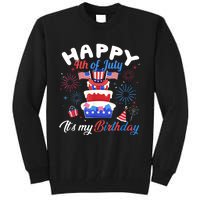 Happy 4th Of July And Its My Birthday Funny Patriotic Tall Sweatshirt