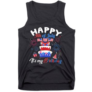 Happy 4th Of July And Its My Birthday Funny Patriotic Tank Top