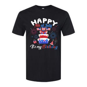 Happy 4th Of July And Its My Birthday Funny Patriotic Softstyle CVC T-Shirt