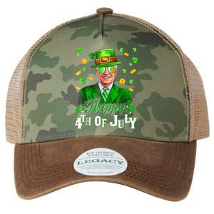 Happy 4th Of July Funny Joe Biden Leprechaun St Patricks Day Legacy Tie Dye Trucker Hat