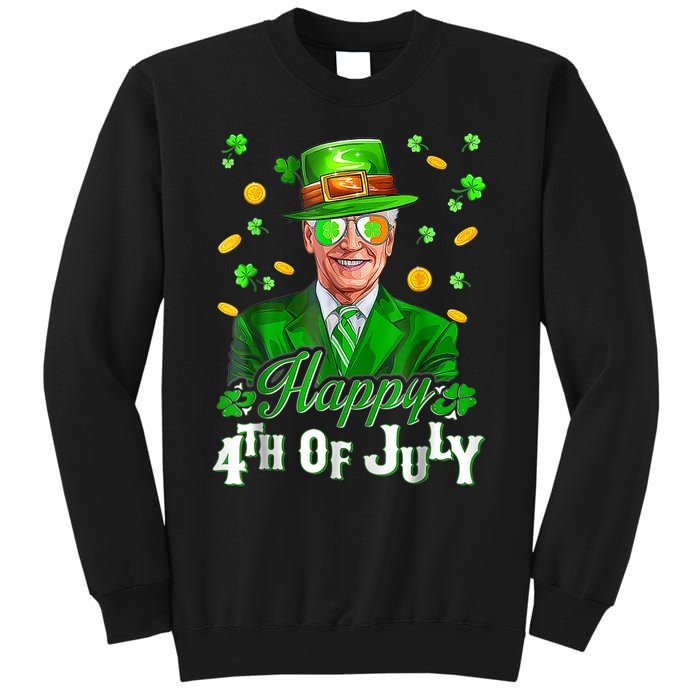 Happy 4th Of July Funny Joe Biden Leprechaun St Patricks Day Sweatshirt