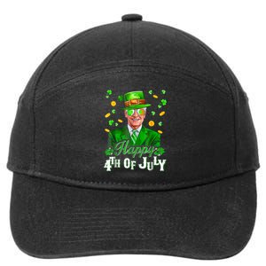 Happy 4th Of July Funny Joe Biden Leprechaun St Patricks Day 7-Panel Snapback Hat