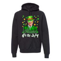 Happy 4th Of July Funny Joe Biden Leprechaun St Patricks Day Premium Hoodie