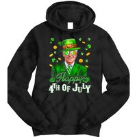 Happy 4th Of July Funny Joe Biden Leprechaun St Patricks Day Tie Dye Hoodie