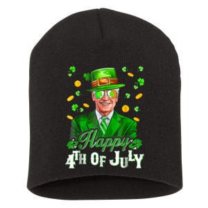 Happy 4th Of July Funny Joe Biden Leprechaun St Patricks Day Short Acrylic Beanie