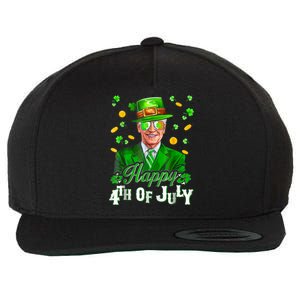 Happy 4th Of July Funny Joe Biden Leprechaun St Patricks Day Wool Snapback Cap