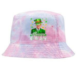 Happy 4th Of July Funny Joe Biden Leprechaun St Patricks Day Tie-Dyed Bucket Hat