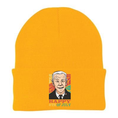 Happy 4th Of July Biden Gift Knit Cap Winter Beanie