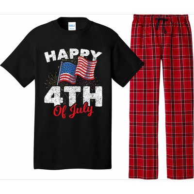 Happy 4th Of July Patriotic American Us Flag 4th Of July Pajama Set