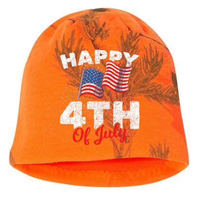 Happy 4th Of July Patriotic American Us Flag 4th Of July Kati - Camo Knit Beanie