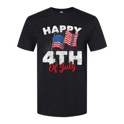 Happy 4th Of July Patriotic American Us Flag 4th Of July Softstyle CVC T-Shirt