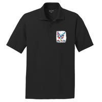 Happy 4th Of July Floral Chicken Flowers Patriotic Usa Flag PosiCharge RacerMesh Polo