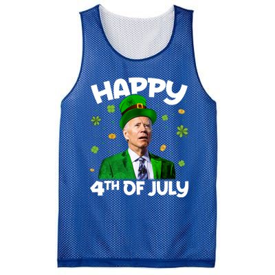 Happy 4th Of July Confused Funny Joe Biden St Patricks Day Gift Mesh Reversible Basketball Jersey Tank