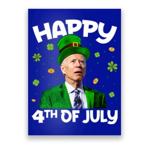 Happy 4th Of July Confused Funny Joe Biden St Patricks Day Gift Poster