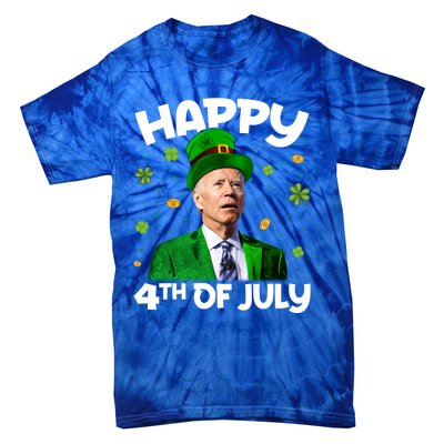 Happy 4th Of July Confused Funny Joe Biden St Patricks Day Gift Tie-Dye T-Shirt