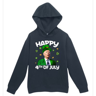 Happy 4th Of July Confused Funny Joe Biden St Patricks Day Gift Urban Pullover Hoodie