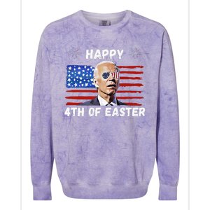 Happy 4th Of Easter Funny Biden 4th Of July Colorblast Crewneck Sweatshirt