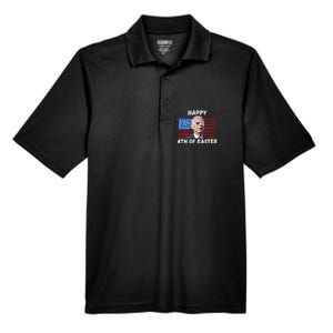 Happy 4th Of Easter Funny Biden 4th Of July Men's Origin Performance Pique Polo